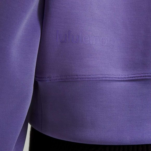 NWOT Lululemon Perfectly Oversized Cropped Crew *Softstreme - Charged Indigo - Picture 5 of 8